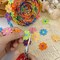 15 Yards Daisy Flower Lace Trim Embroidered Floral Lace Sewing Trim Ribbons for Embellishment Craft Dress Hair Accessories Decorations(Rainbow)